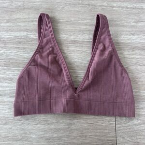 Pink Victoria's Secret Ribbed Bralette- Mauve